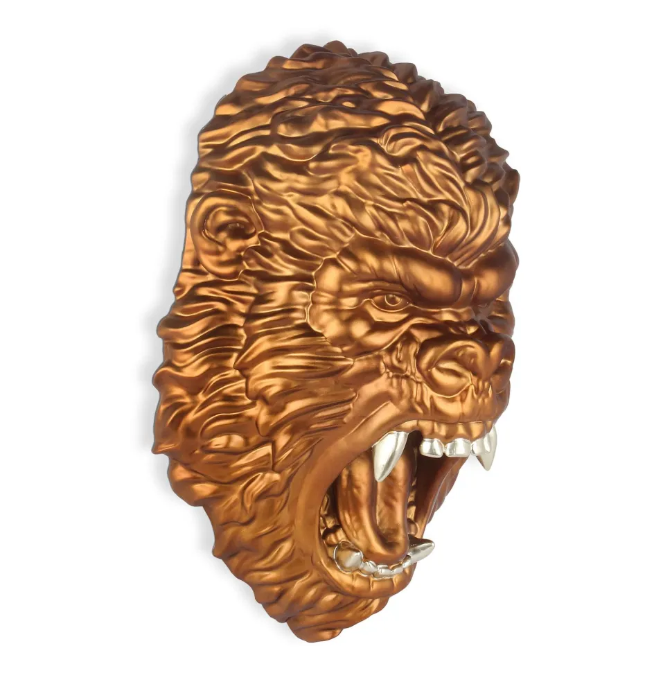 King Gorilla 43cm Bronze Resin Wall Sculpture