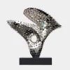 Lucid Motion 47cm Silver Metal Indoor Sculpture
