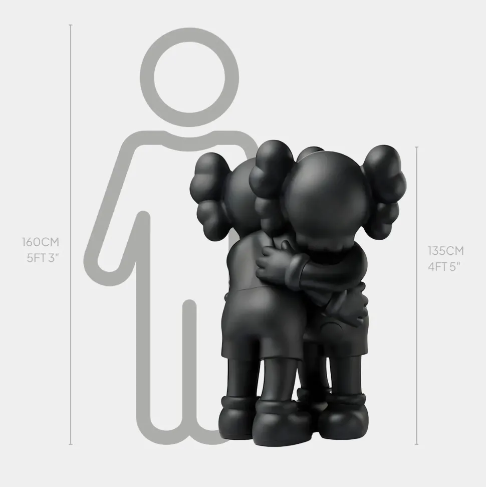 Lucify Affection 135cm Black Resin Indoor Sculpture