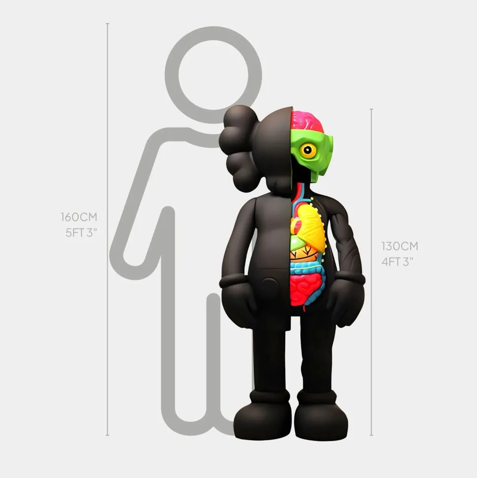 Lucify Biofusion 130cm Black Resin Indoor Sculpture