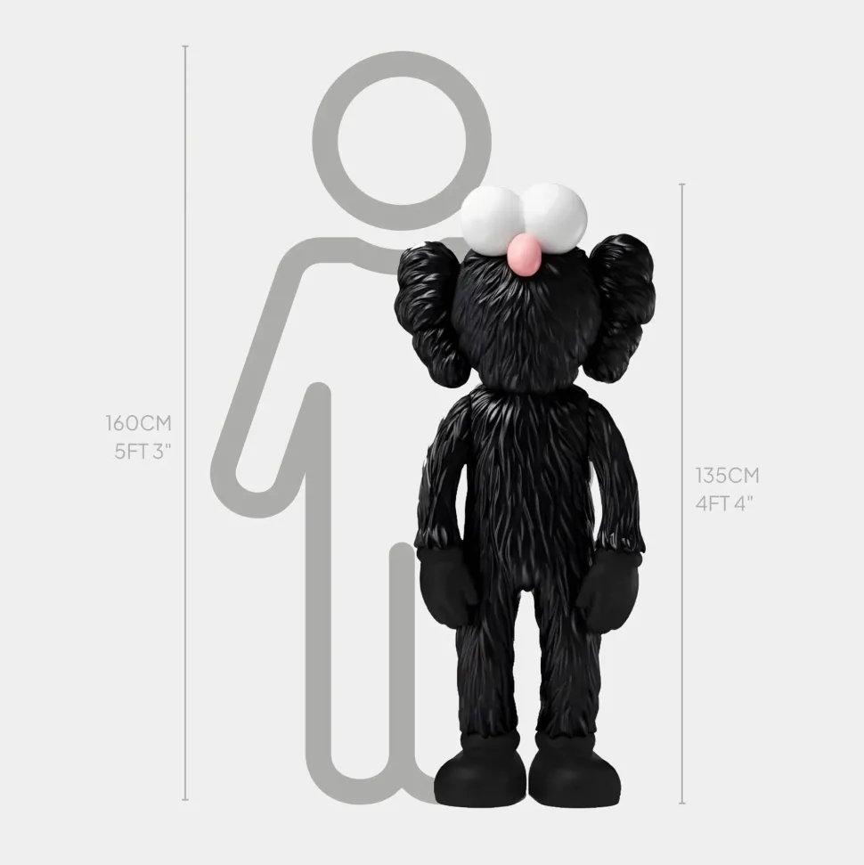 Lucify Fuzz 135cm Black Resin Indoor Sculpture