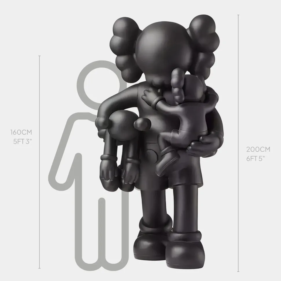 Lucify Go 200cm Black Resin Indoor Sculpture