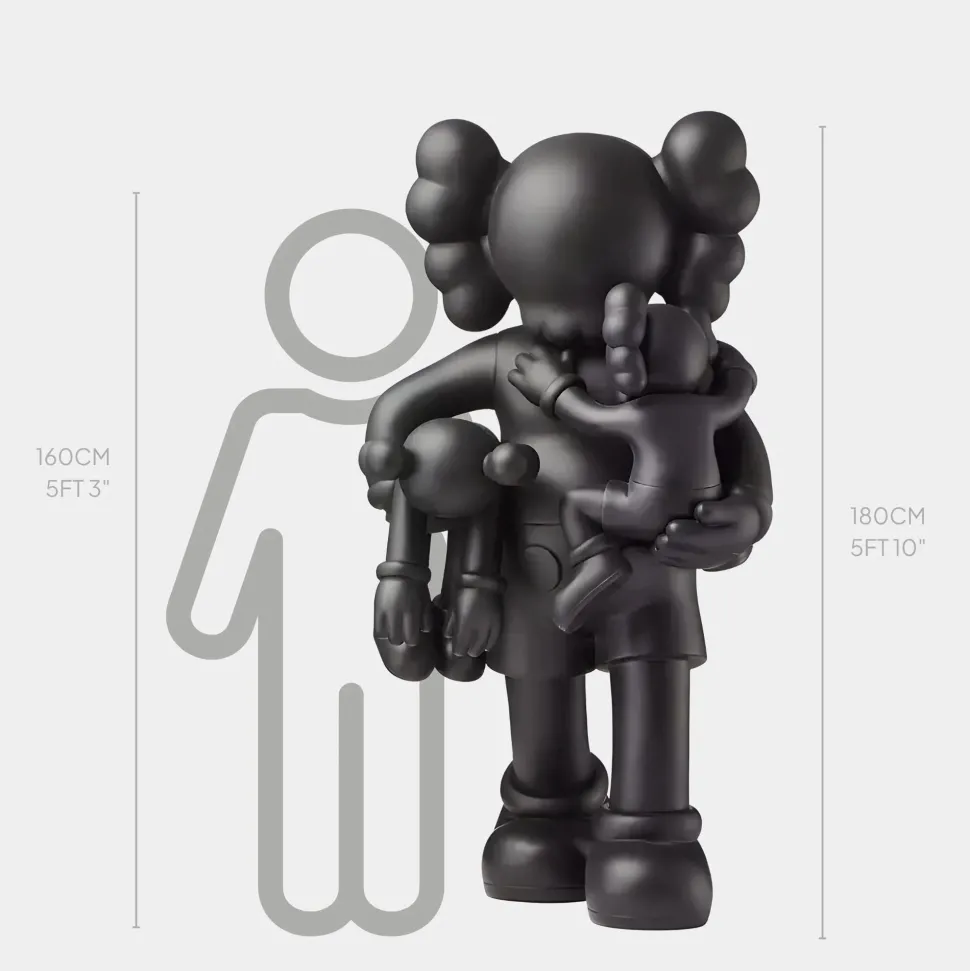 Lucify Go 180cm Black Resin Indoor Sculpture