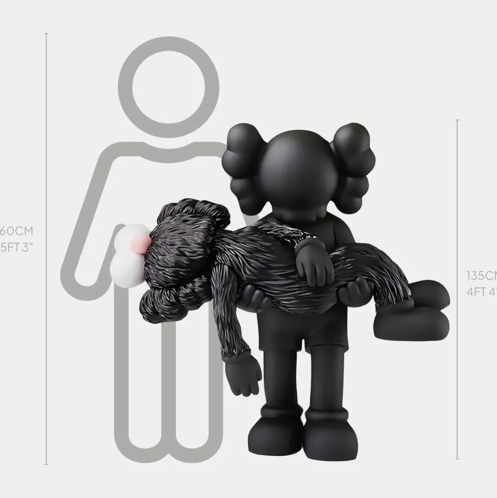 Lucify Guardian 135cm Black Resin Indoor Sculpture