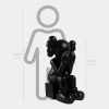 Lucify Hide 110cm Black Resin Indoor Sculpture