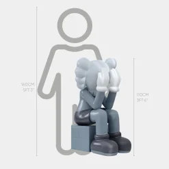 Lucify Hide 110cm Grey Resin Indoor Sculpture