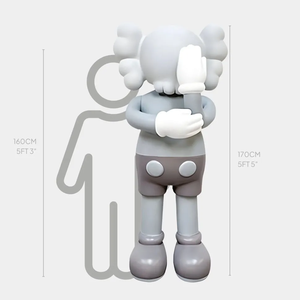 Lucify Motion 170cm Grey Resin Indoor Sculpture v4
