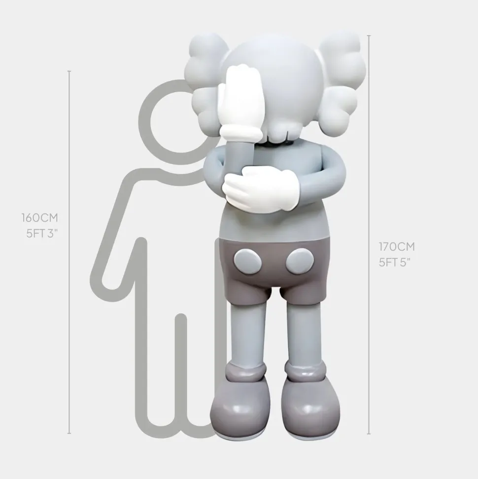Lucify Motion 170cm Grey Resin Indoor Sculpture v3