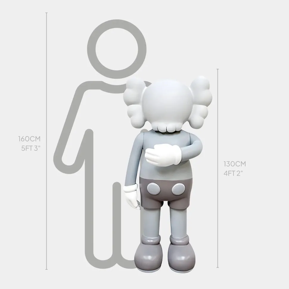 Lucify Motion 130cm Grey Resin Indoor Sculpture v2