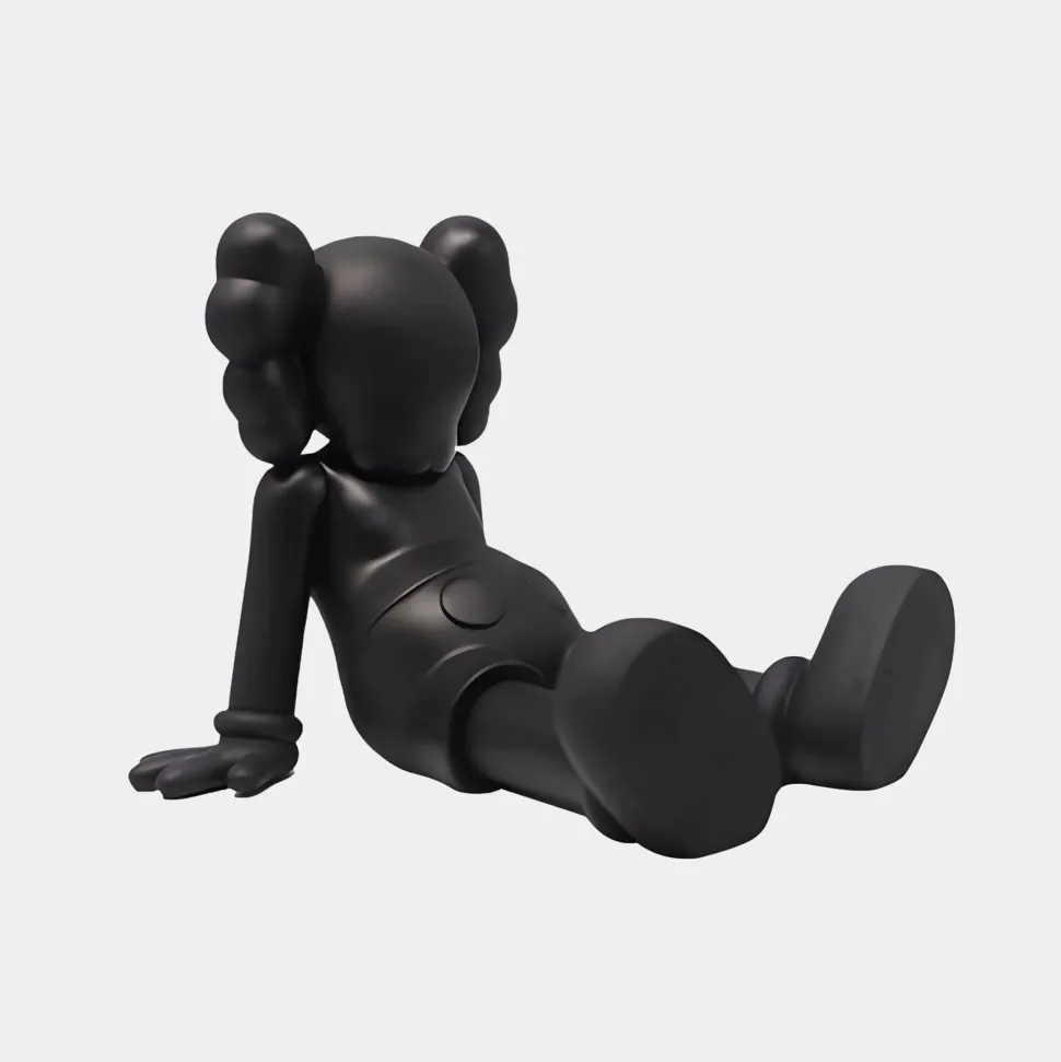 Lucify Relax 85cm Black Resin Indoor Sculpture