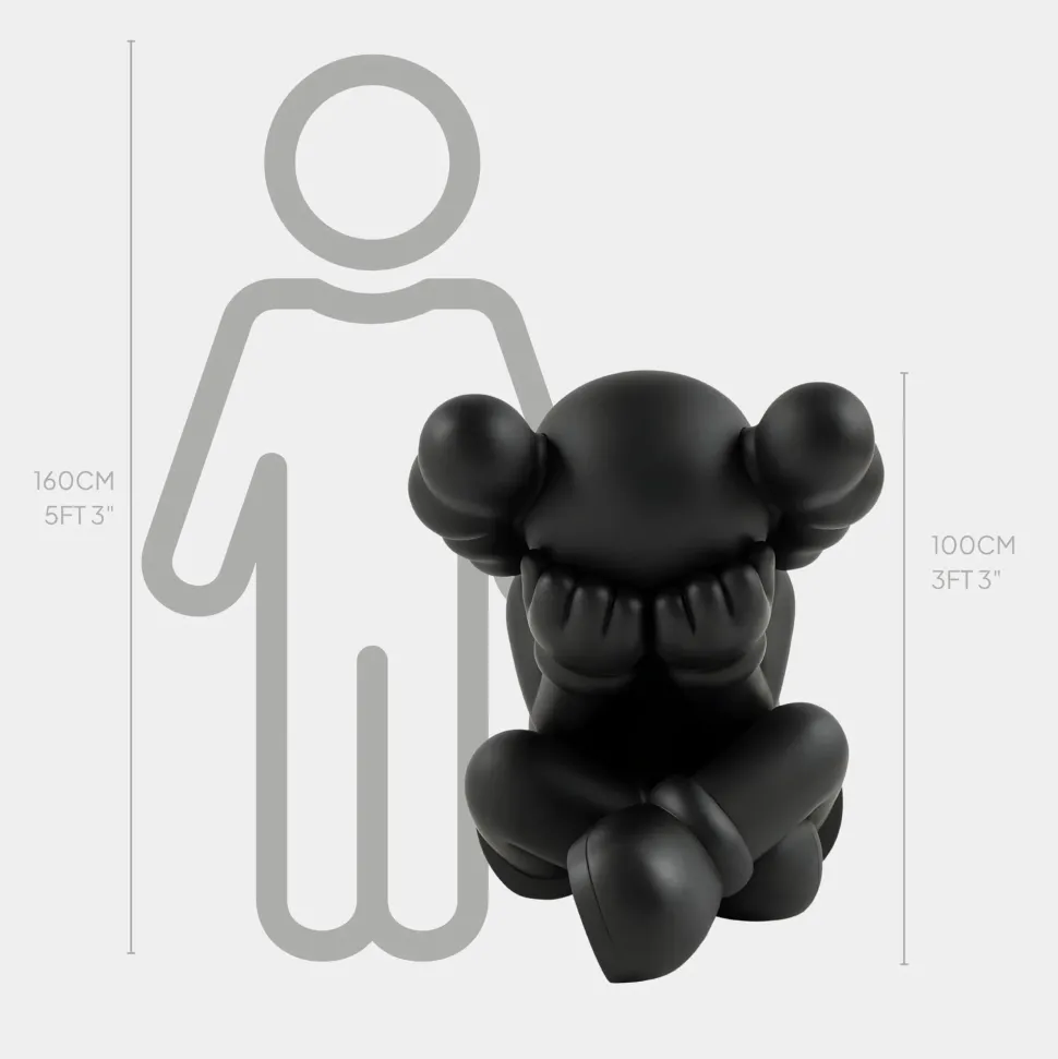 Lucify Solace 92cm Black Resin Indoor Sculpture