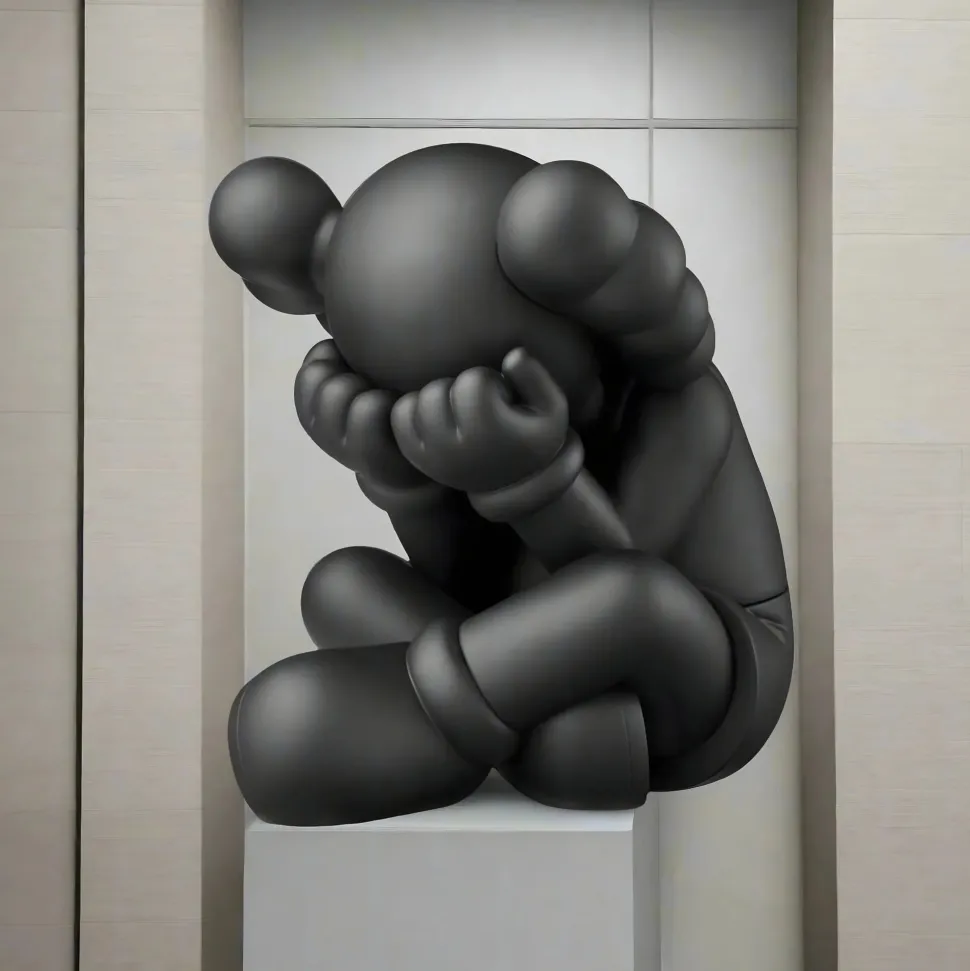 Lucify Solace 92cm Black Resin Indoor Sculpture
