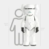 Lucify Trooper 187cm Black Resin Indoor Sculpture