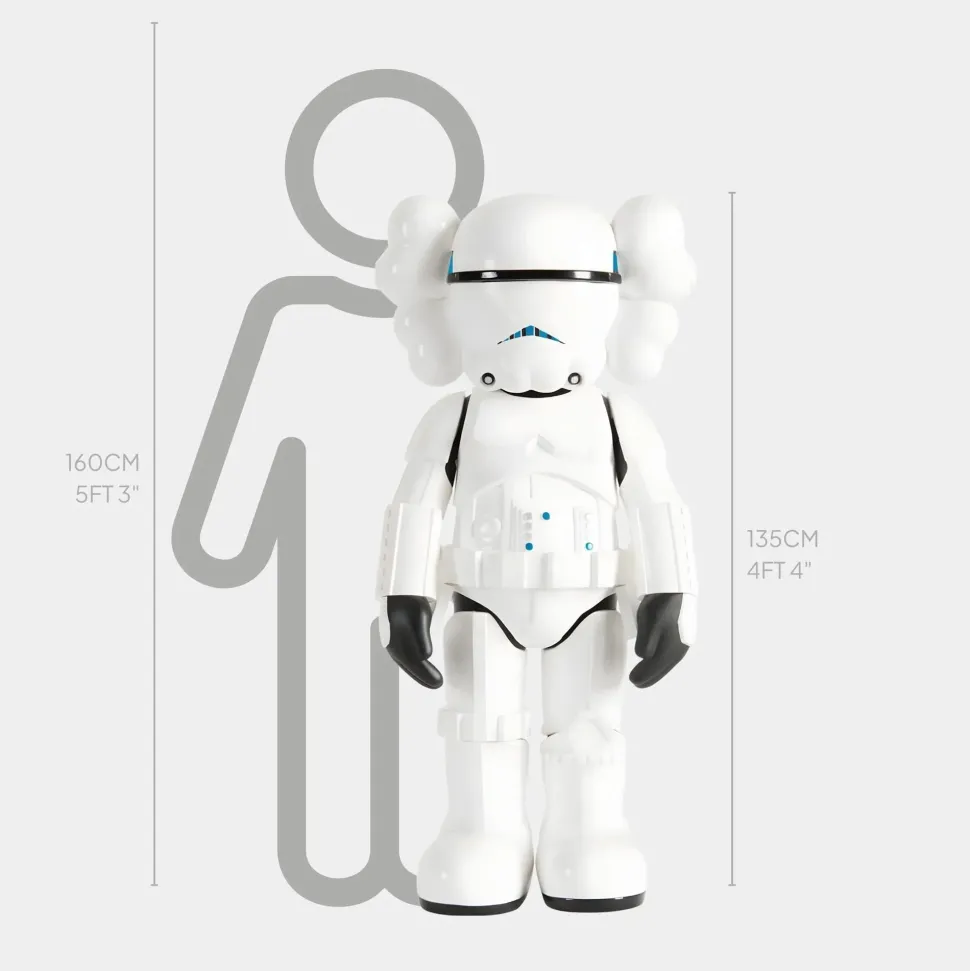 Lucify Trooper 135cm Black Resin Indoor Sculpture