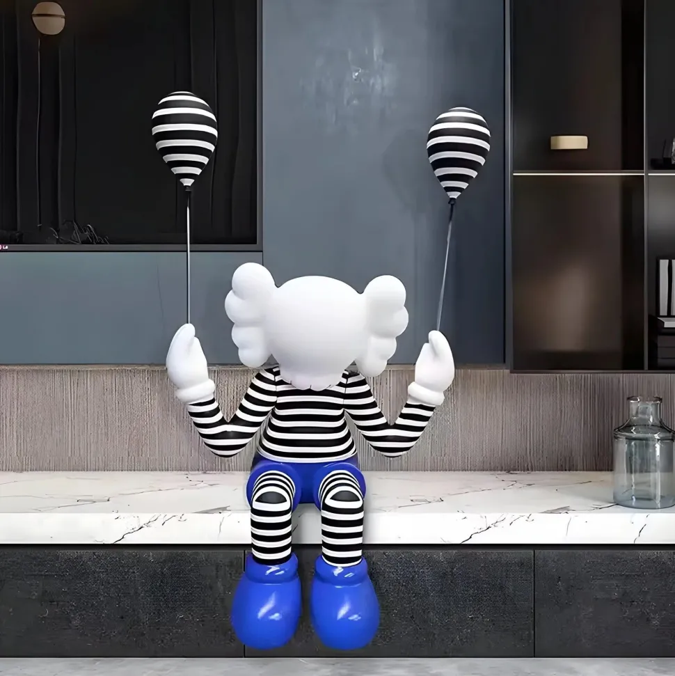 Lucify Up 110cm Blue Resin Indoor Sculpture
