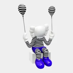 Lucify Up 70cm Blue Resin Indoor Sculpture