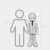 Lucify Vogue 150cm Grey Resin Indoor Sculpture