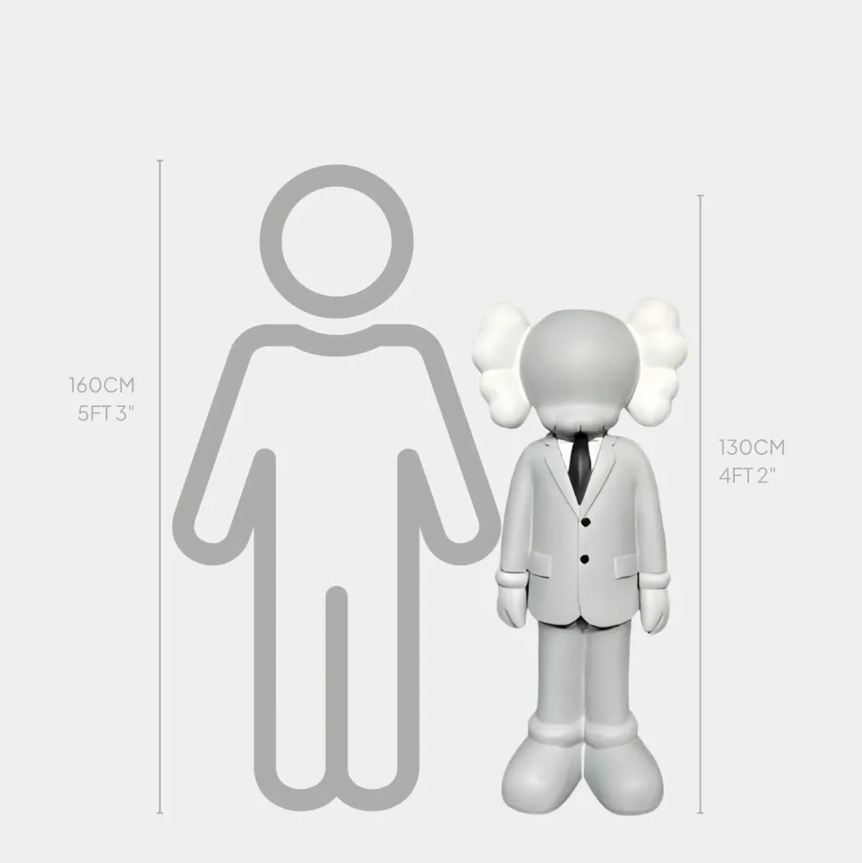 Lucify Vogue 130cm Grey Resin Indoor Sculpture v1