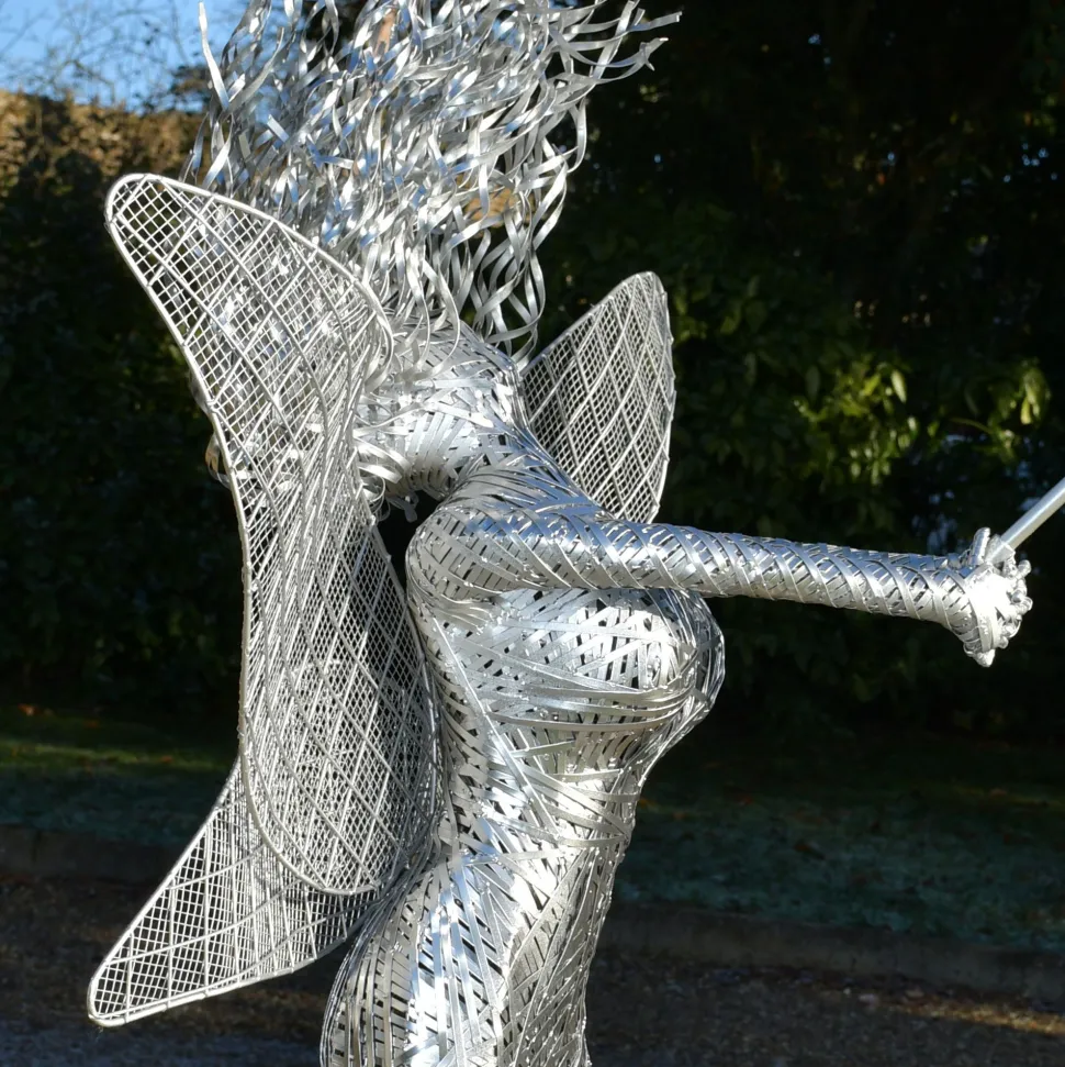 Luna Fairy 83cm Metal Wire Garden Sculpture