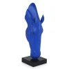 Majestic Horse Head 70cm Blu Blue Resin Sculpture