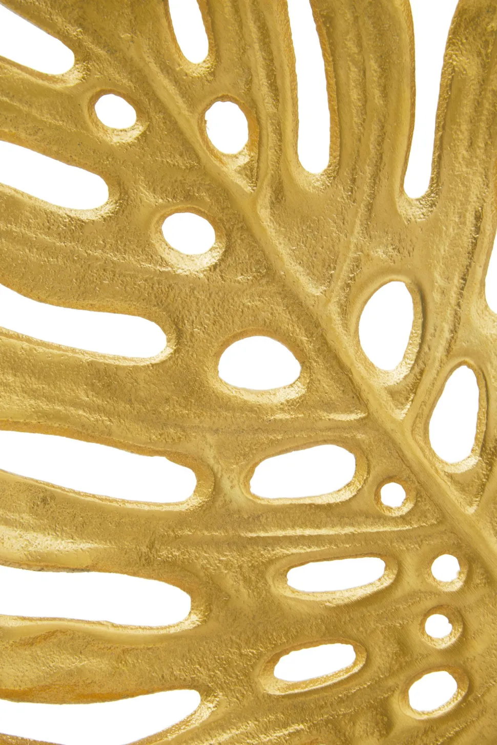 Monsera Leaf 37cm Gold Metal Indoor Sculpture