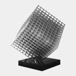 Multiverse 150cm Silver Geometric Metal Garden Sculpture