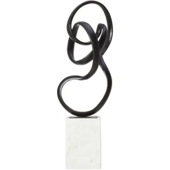 Mystical Grace 60cm Black Metal Indoor Sculpture