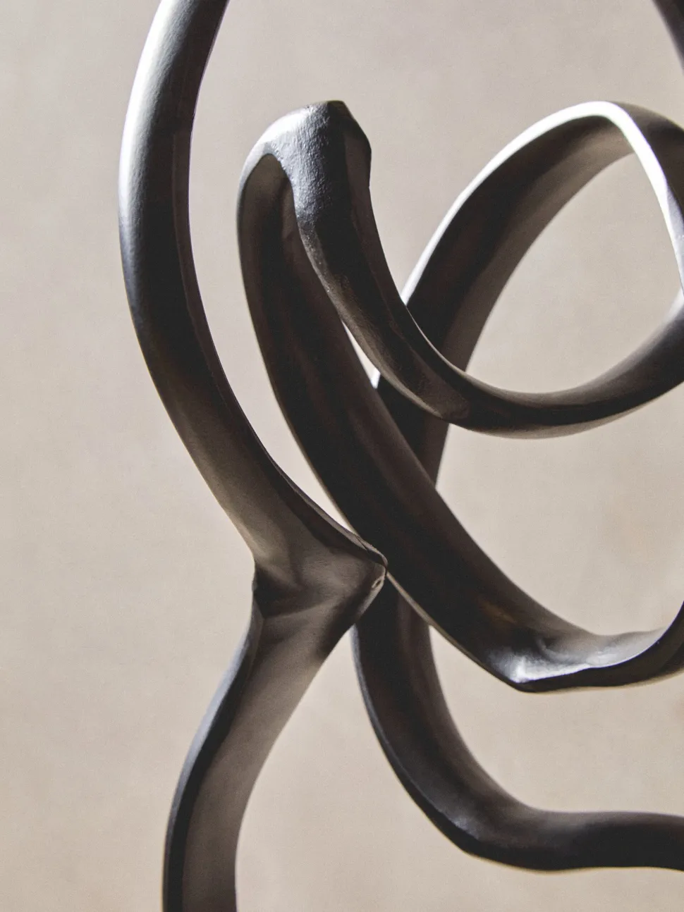 Mystical Grace 60cm Black Metal Indoor Sculpture
