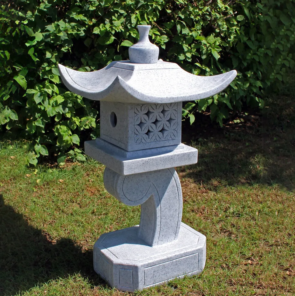 One Tier Japanese Pagoda Lantern Granite Garden Ornament