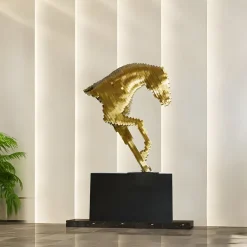 Pixel Horse 160cm Silver Metal Garden Sculpture
