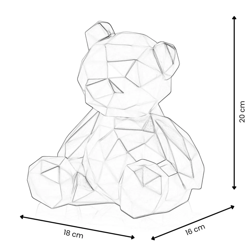 Polygon Bear 20cm Inca Art Resin Indoor Sculpture