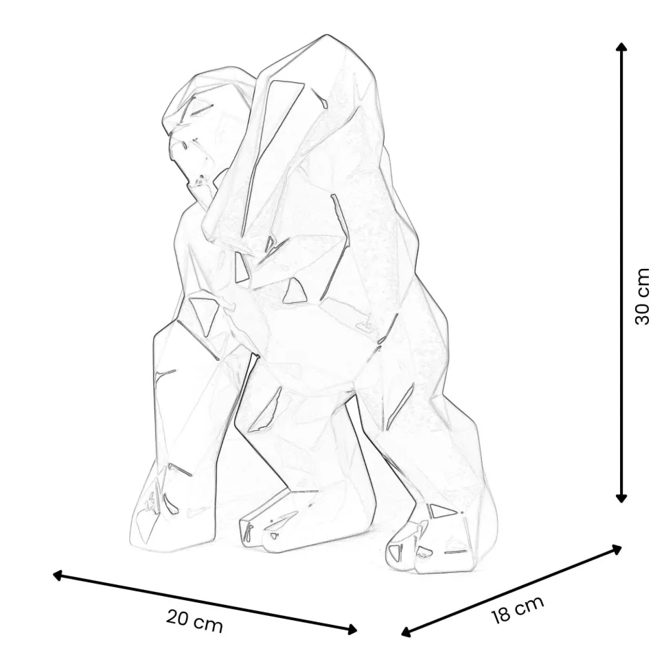 Polygon Gorilla 30cm Graffiti Resin Indoor Sculpture