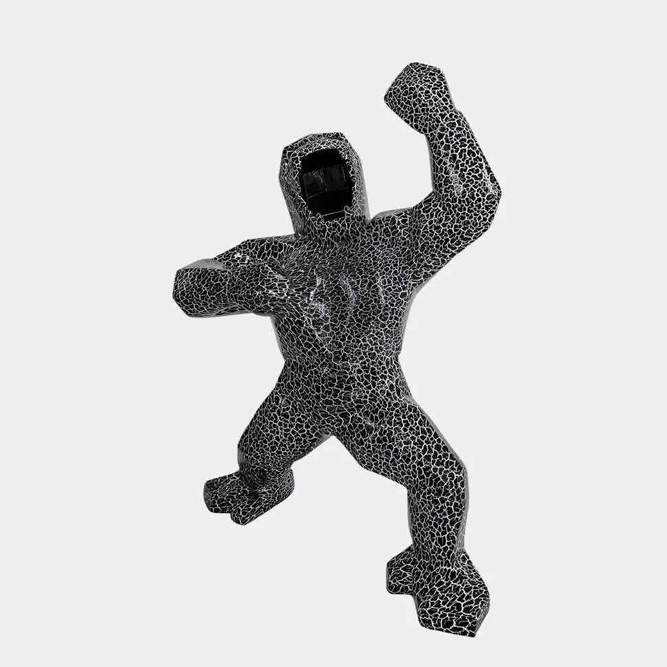 Polygon Gorilla 50cm Lava Resin Indoor Sculpture