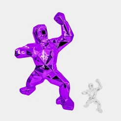 Polygon Gorilla 135cm Purple Resin Indoor Sculpture