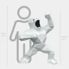 Polygon Gorilla 135cm White Resin Indoor Sculpture