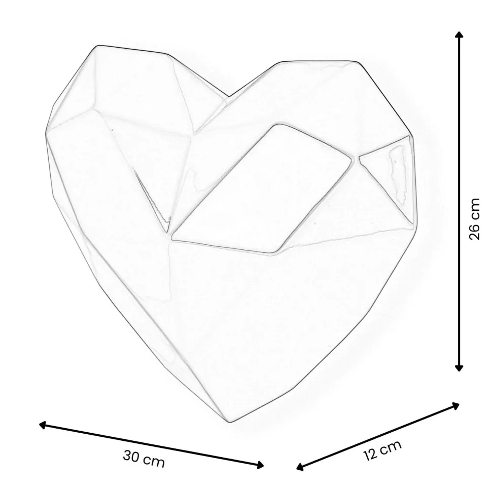 Polygon Love 26cm Multicolour Resin Wall Sculpture
