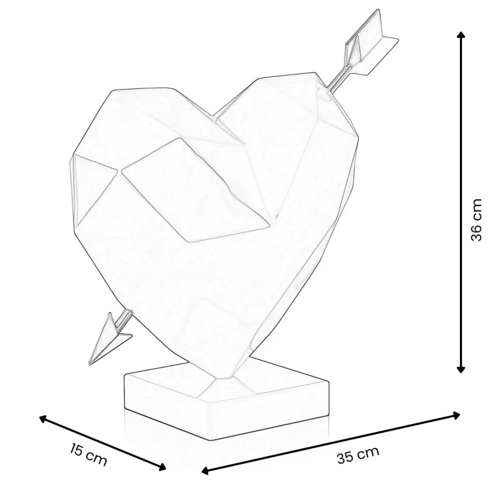 Polygon Pure Love 36cm Resin Indoor Sculpture