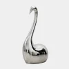 Pure Swan 80cm Silver Metal Indoor Sculpture