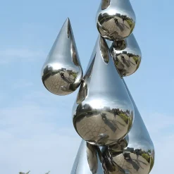Raindrop Dream 215cm Silver Metal Garden Sculpture