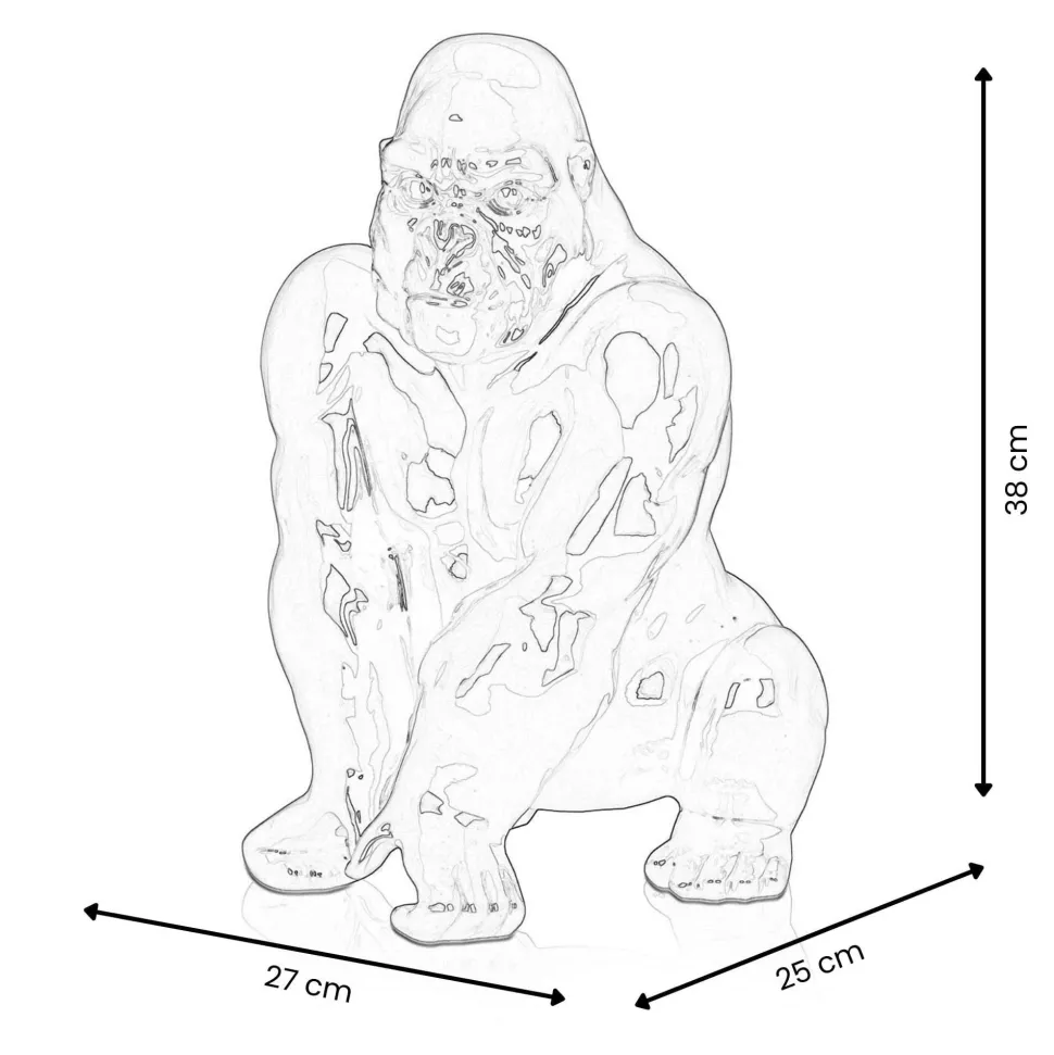 Regal Orangutan 38cm Red Resin Indoor Sculpture