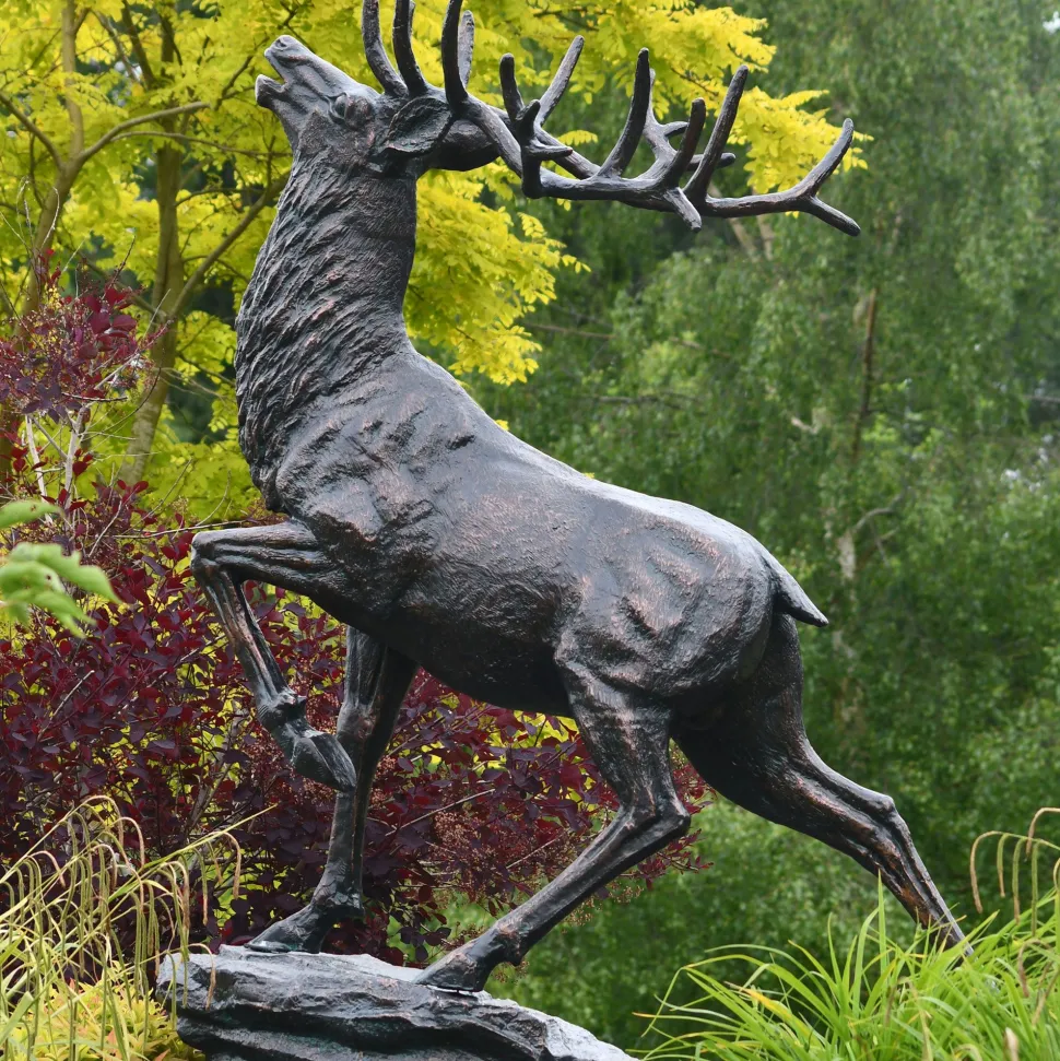 Royal Deer 213cm Bronze Metal Garden Statue