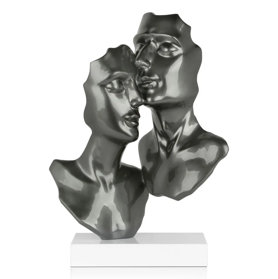 Secret Lovers 57cm Anthracite Resin Indoor Sculpture