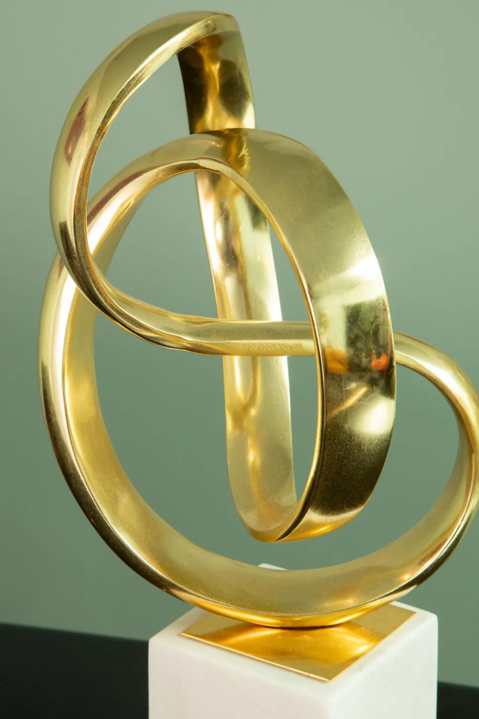 Spiral Symphony 34cm Gold Metal Indoor Sculpture