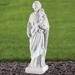 St. Joseph 30cm Marble Resin Garden Statue