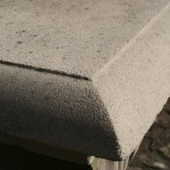 Straight Plain Stone Garden Bench