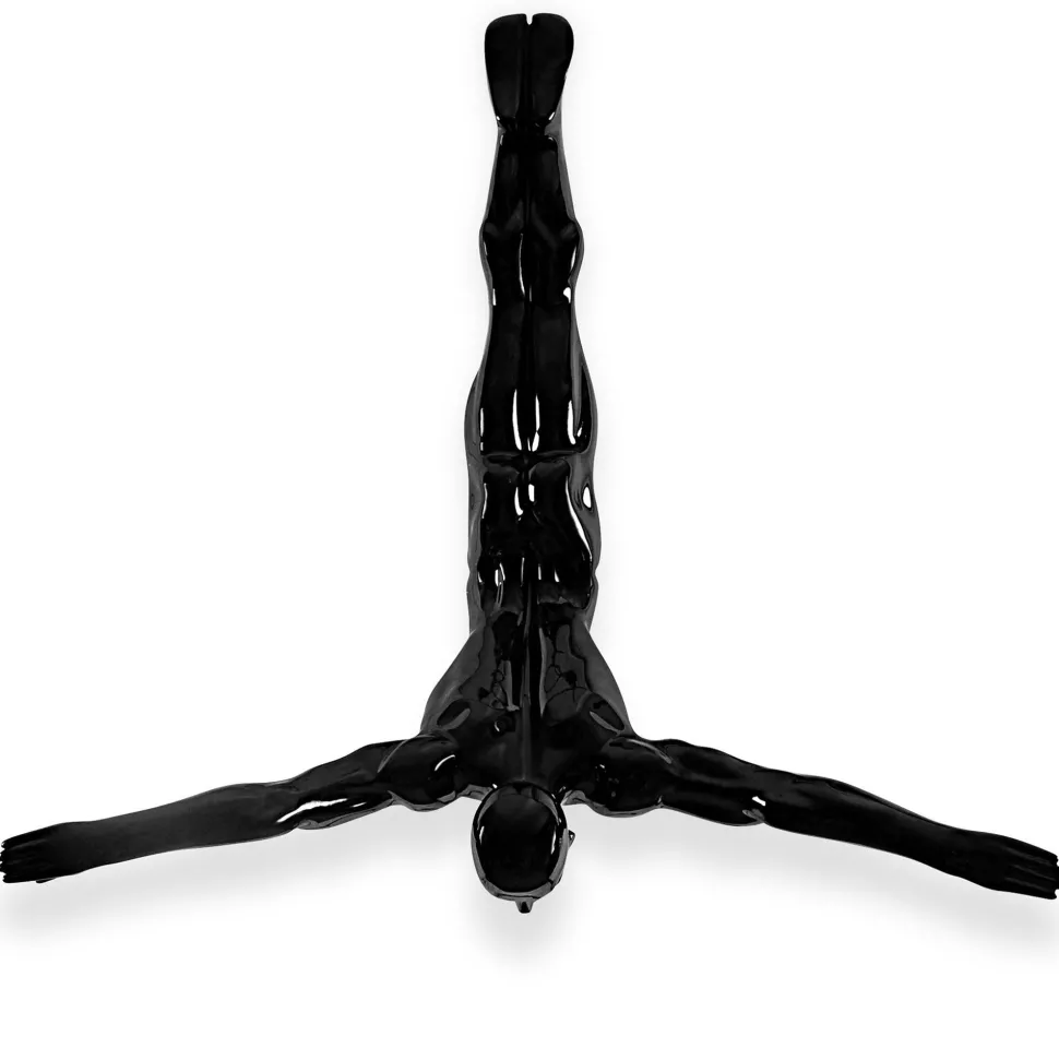 The Diver 55cm Black Resin Wall Sculpture
