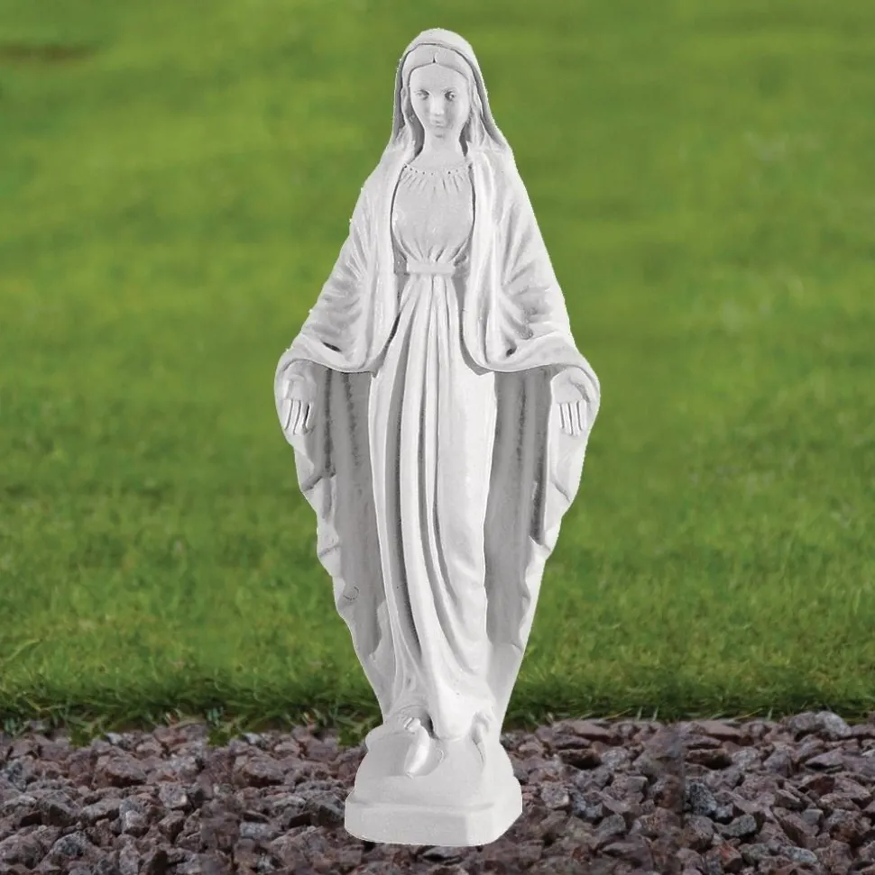 Virgin Mary 28cm Marble Resin Garden Statue