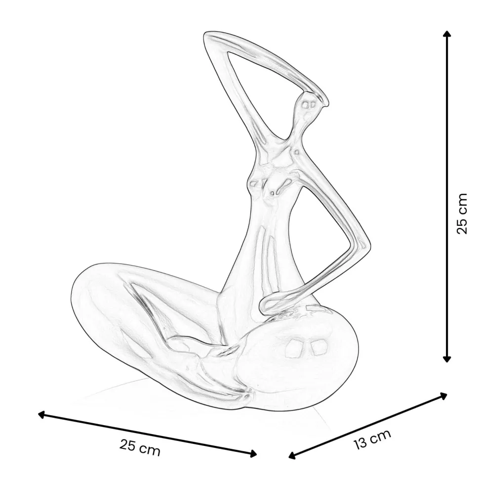 Yoga Grace 25cm Red Resin Indoor Sculpture